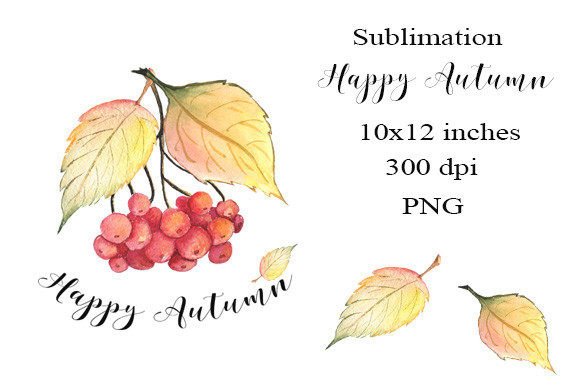 Download Watercolor Sublimation Happy Autumn PNG - Watercolor Collection
