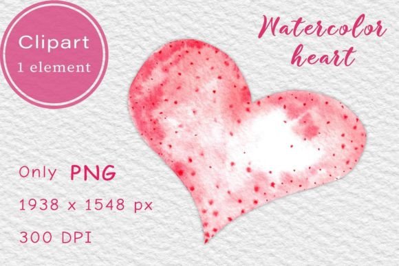 Download Pink Watercolor Heart. Clipart PNG - Watercolor Collection