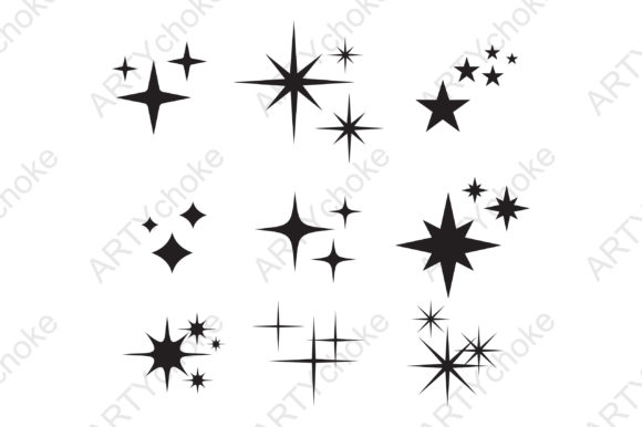 Download Sparkle Stars. SVG File Ready for Cricut - Premium Resources