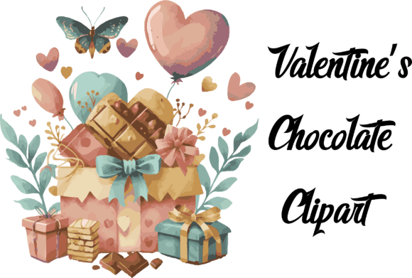 Download Valentine's Watercolor Gift Clipart - Watercolor Collection