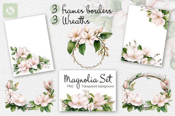 Download Watercolor Magnolia Greeting Cards - Watercolor Collection