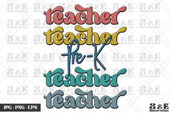 Download Retro Pre K Teacher Rainbow School - Premium Resources
