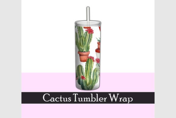 Download Watercolor Cactus Tumbler Wrap - Watercolor Collection