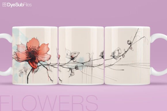 Download Watercolor Flower Coffee Mug Wrap - Watercolor Collection