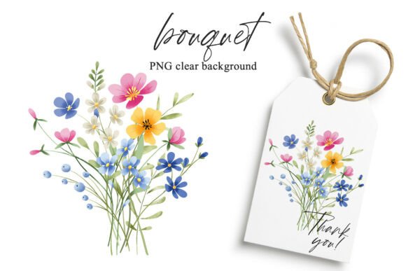 Download Watercolor Flowers Clipart Bouquet, PNG. - Watercolor Collection