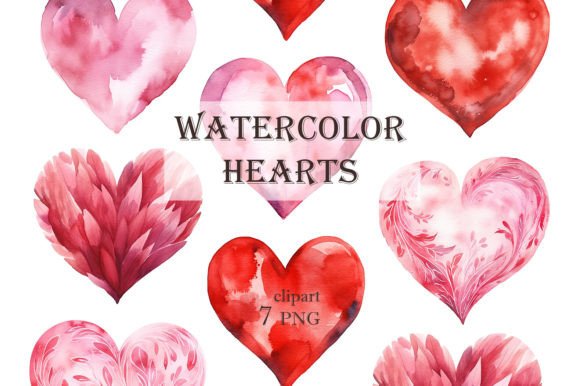 Download Watercolor Hearts - Watercolor Collection