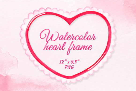Download Pink Watercolor Heart Frame Clipart - Watercolor Collection