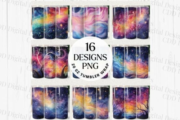 Download 16 Watercolor Tumbler Wraps Bundle - Watercolor Collection