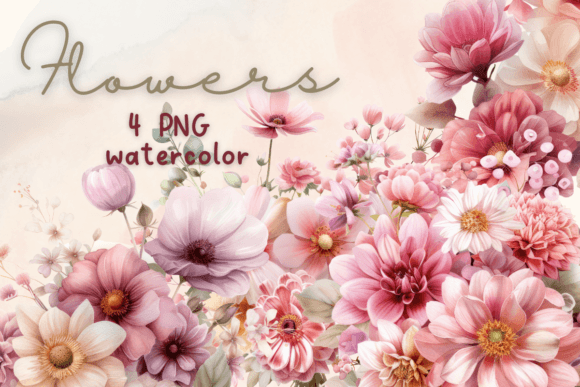 Download Watercolor Flowers Pink Elegance Floral - Watercolor Collection