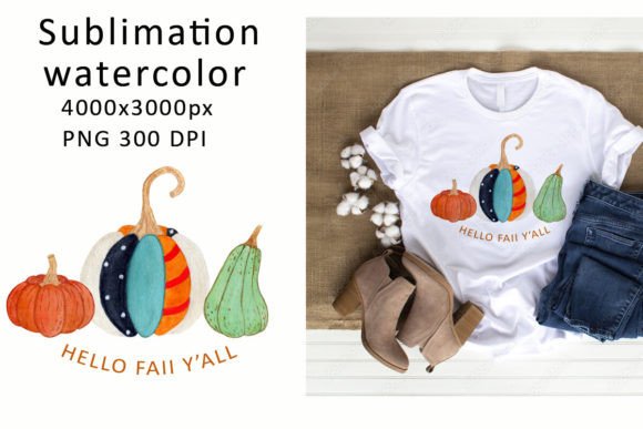 Download Sublimation Watercolor.Hello Fall Y'all - Watercolor Collection