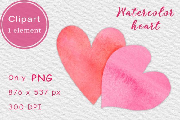 Download Pink Watercolor Heart. Clipart PNG - Watercolor Collection