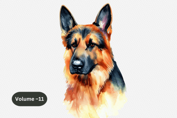 Download German Shepherd Watercolor Clipart - Watercolor Collection