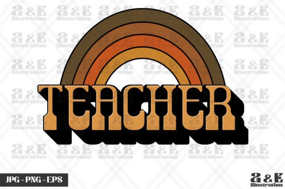Download Rainbow Teacher Retro School - Premium Resources