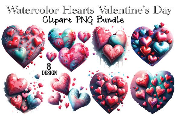 Download Watercolor Hearts Valentine's Day - Watercolor Collection
