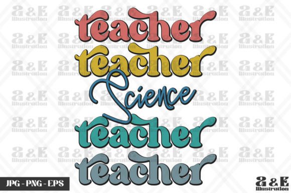 Download Retro Science Teacher Rainbow School - Premium Resources