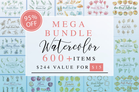 Download Watercolor Mega Bundle - Watercolor Collection