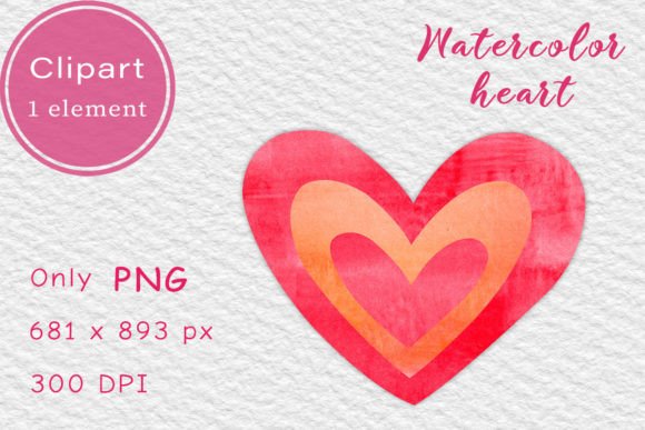 Download Pink Watercolor Heart. Clipart PNG - Watercolor Collection