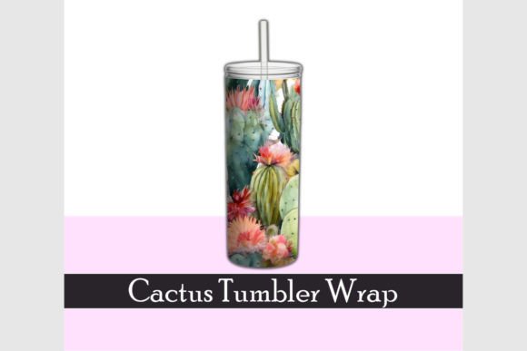 Download Watercolor Cactus Tumbler Wrap - Watercolor Collection