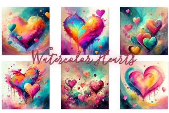 Download Watercolor Hearts - Watercolor Collection