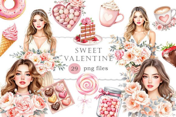 Download Sweet Valentine Watercolor Clipart PNG - Watercolor Collection