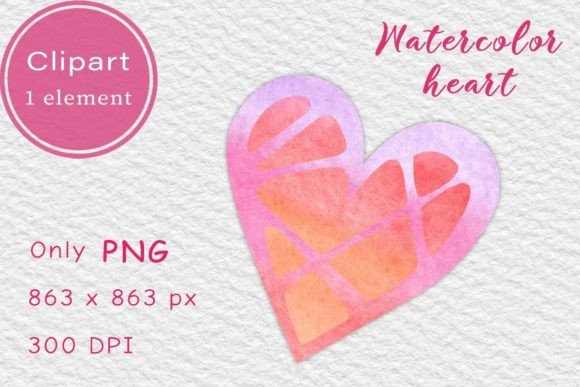Download Pink Watercolor Heart. Clipart PNG - Watercolor Collection