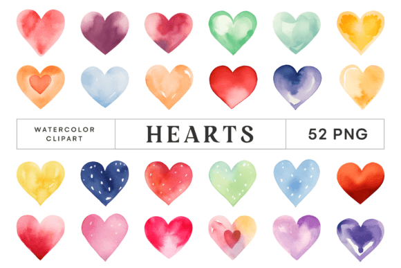 Download 52 Watercolor Heart PNG Clipart - Watercolor Collection