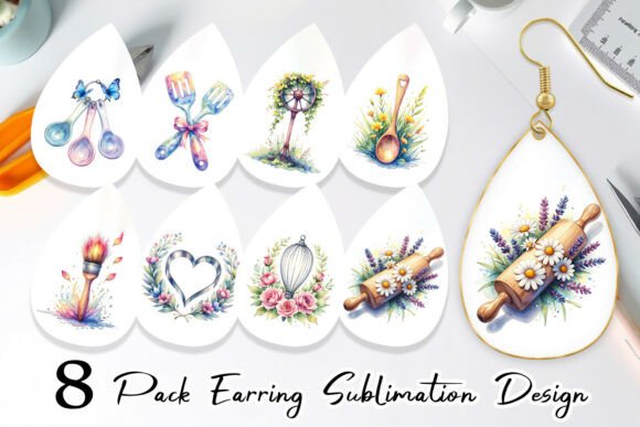 Download Watercolor Floral Baking Earring Design - Watercolor Collection