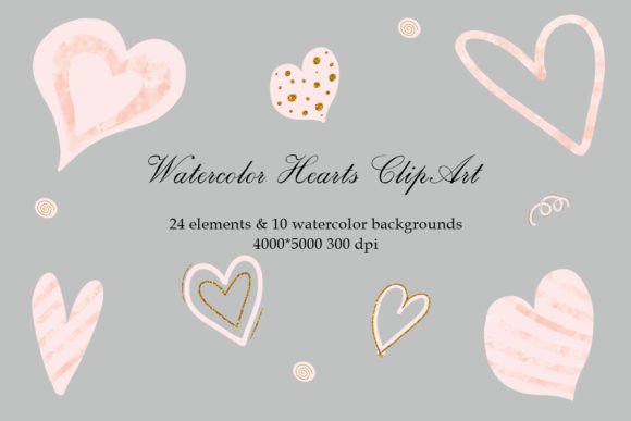 Download Valentines Day,watercolor Hearts Clipart - Watercolor Collection