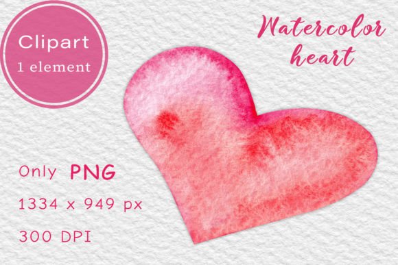 Download Pink Watercolor Heart. Clipart PNG - Watercolor Collection
