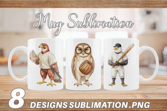 Download Watercolor Bird Baseball Mug Wrap - Watercolor Collection
