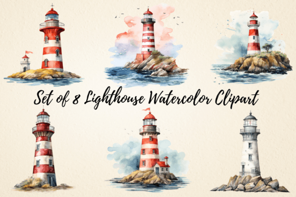 Download Lighthouse Watercolor Clipart - Watercolor Collection