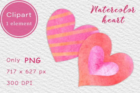 Download Pink Watercolor Heart. Clipart PNG - Watercolor Collection